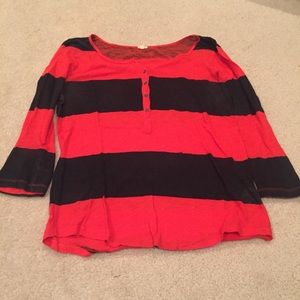 J crew nautical three quarter length tee!